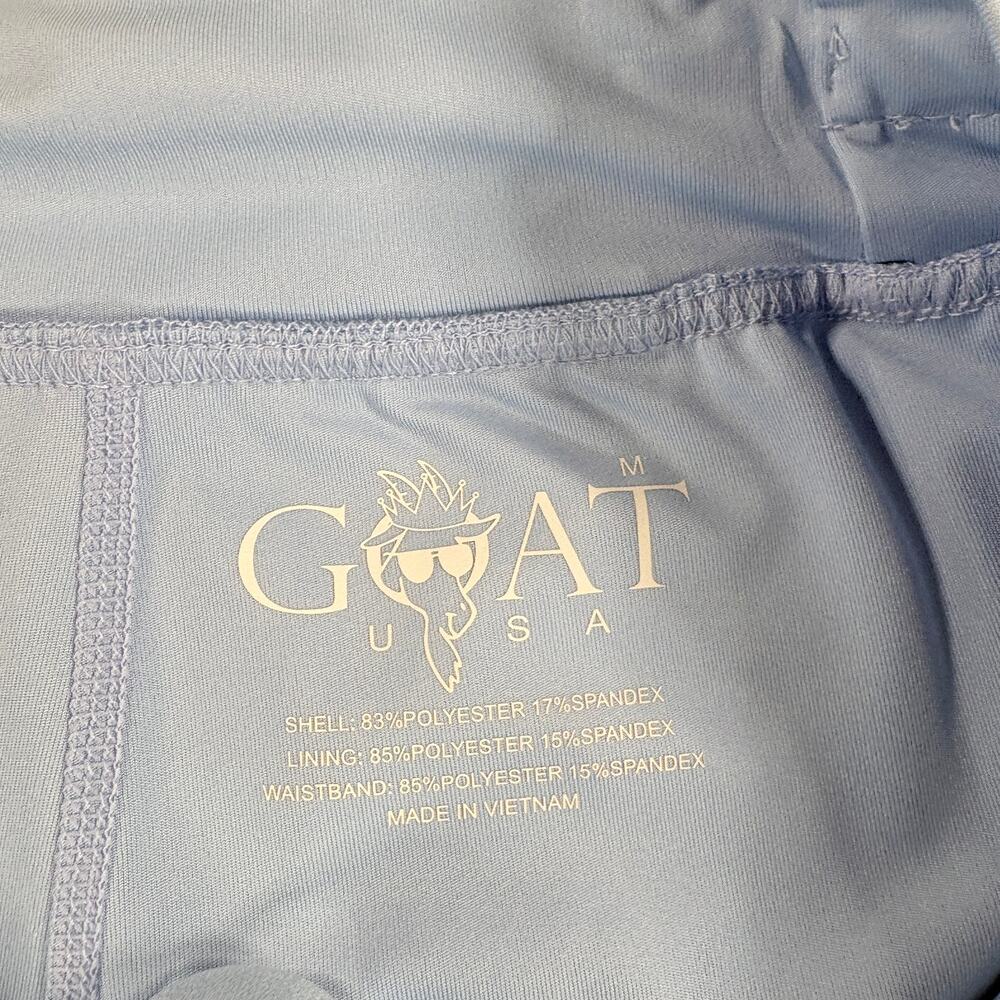 Goat USA Women's Woven Shorts Back Zip Pocket Performance Casual Blue Sz Medium - Picture 9 of 9